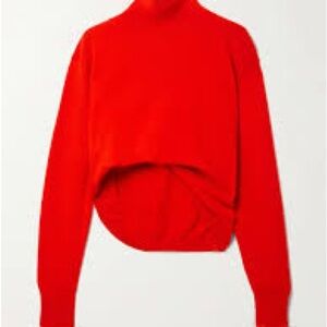 THE ROW Callan Gathe Cashmere Turtleneck Sweater